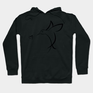 Hummingbird with heart Hoodie